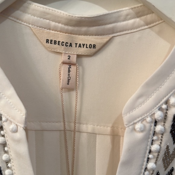 Rebecca Taylor White Silk blouse size 2 - Picture 2 of 5